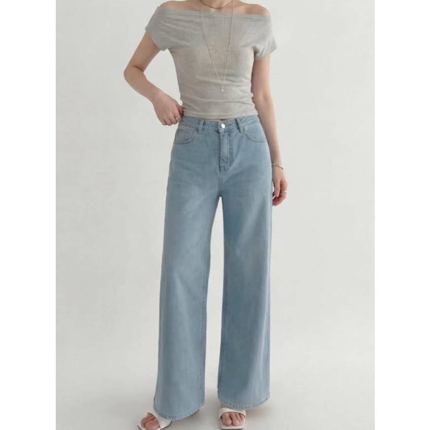 【久坐不勒・彈力支撐】VENUSY｜DEEP ♡ 韓國熱門設計師｜舒適修身直筒牛仔褲・Made in Korea-細節圖5