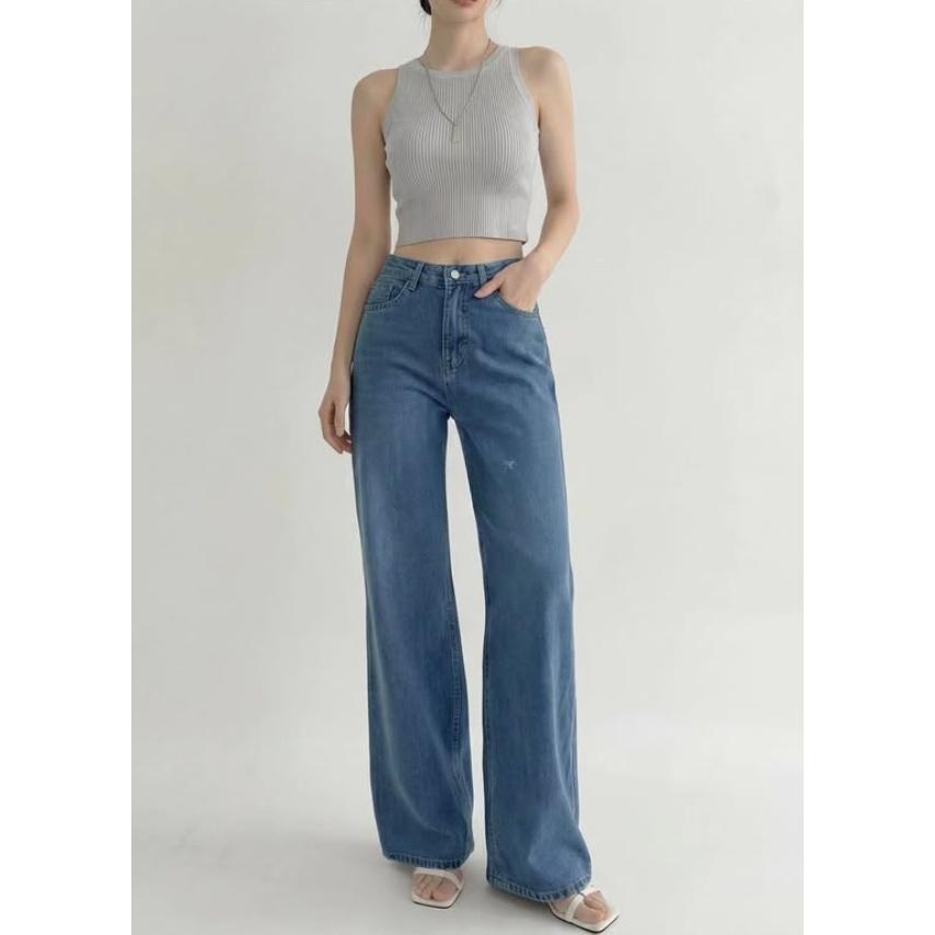 【久坐不勒・彈力支撐】VENUSY｜DEEP ♡ 韓國熱門設計師｜舒適修身直筒牛仔褲・Made in Korea-細節圖8