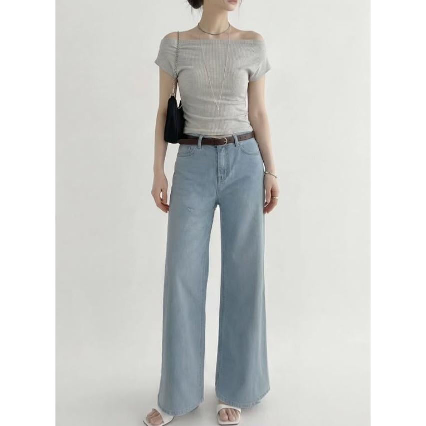 【久坐不勒・彈力支撐】VENUSY｜DEEP ♡ 韓國熱門設計師｜舒適修身直筒牛仔褲・Made in Korea-細節圖9