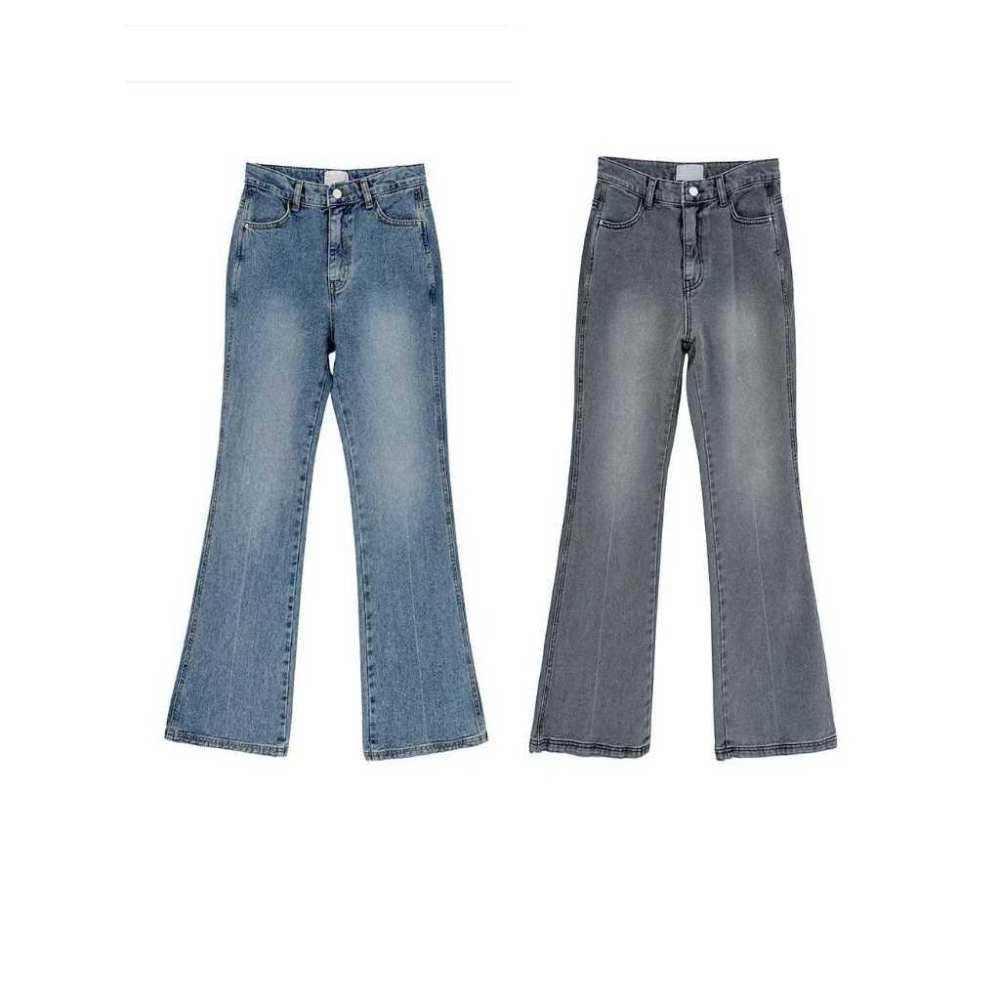 【挺闊純棉不悶】VENUSY｜正韓🇰🇷 - 復古直筒微喇牛仔褲．腿型校正-細節圖6