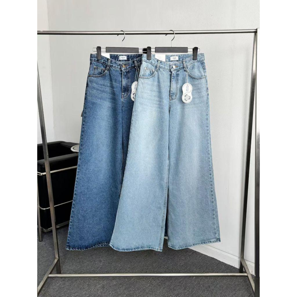 【100%純棉】VENUSY｜正韓🇰🇷 - 韓國東大門空運直送台灣｜寬鬆直筒牛仔褲-細節圖6