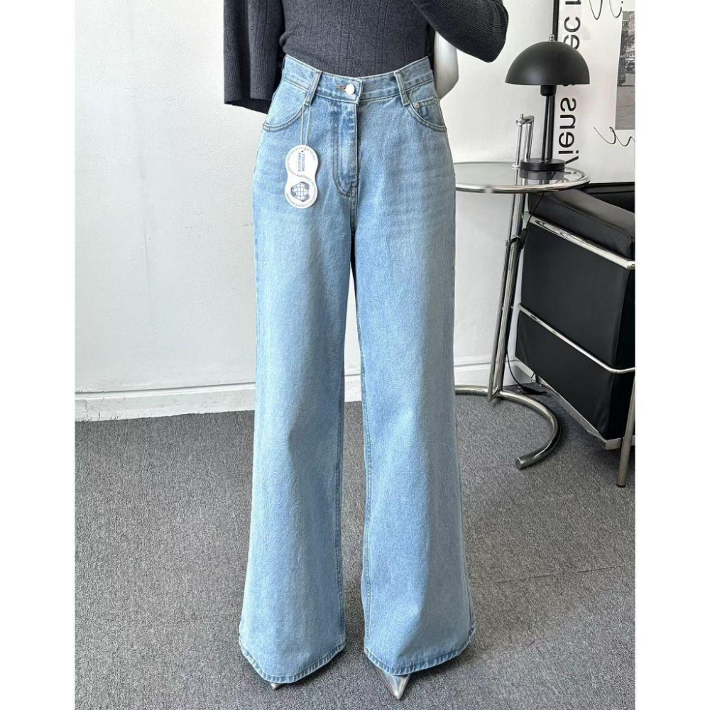 【100%純棉】VENUSY｜正韓🇰🇷 - 韓國東大門空運直送台灣｜寬鬆直筒牛仔褲-細節圖7