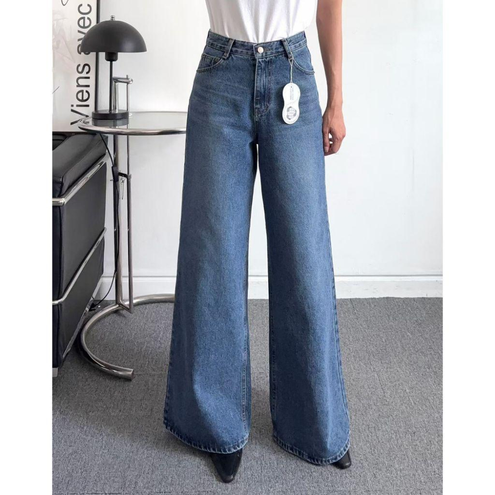 【100%純棉】VENUSY｜正韓🇰🇷 - 韓國東大門空運直送台灣｜寬鬆直筒牛仔褲-細節圖8