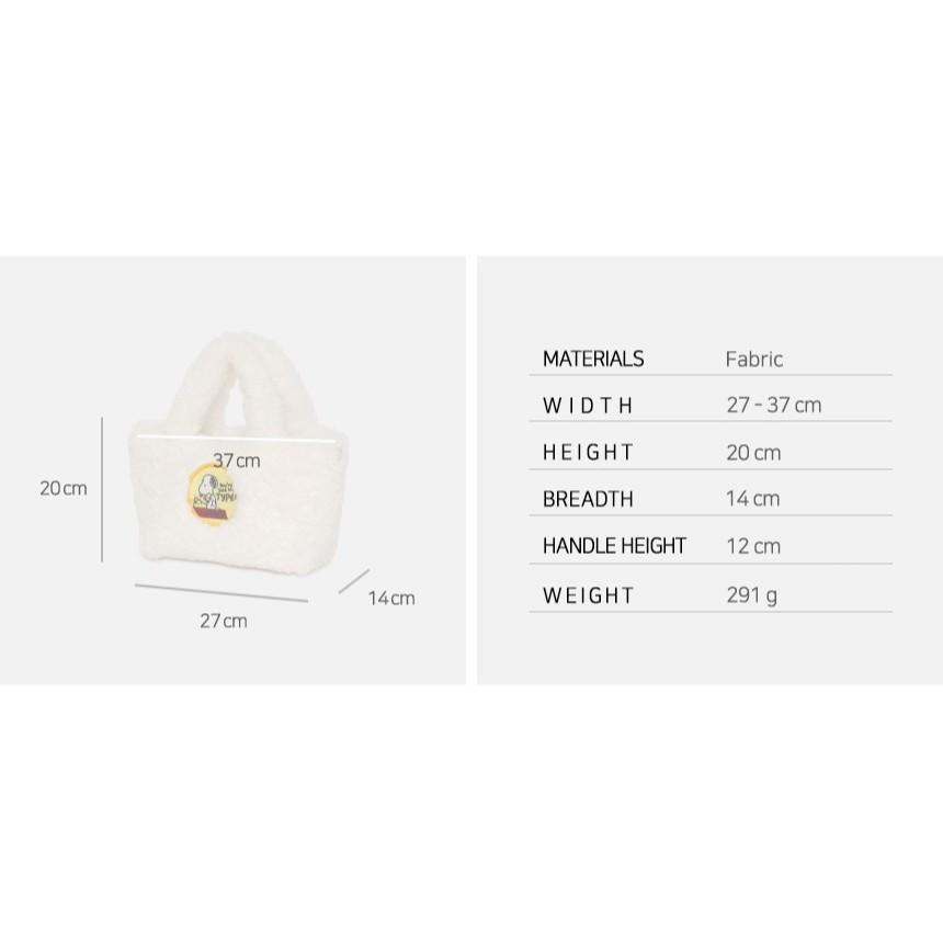 【正版授權・可愛療癒感】VENUSY｜正韓 - LE-JUNEV ♡ 韓國熱門品牌｜史努比短絨手提袋 Snoopy側背包-細節圖9