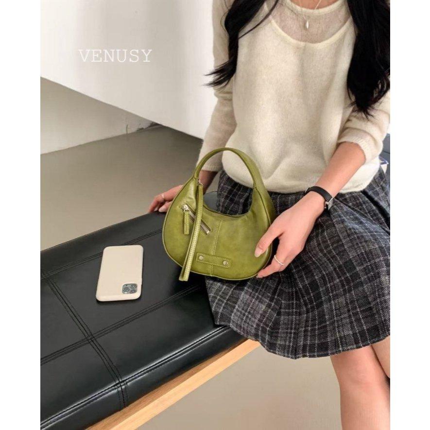 【精緻小巧・質感皮革】VENUSY｜小托特手提包．法式俐落廓形．極簡 4 色．正韓風格配件-細節圖8