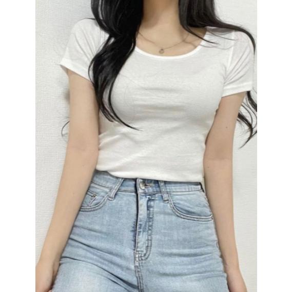 【13色多巴胺・極致純棉】VENUSY｜正韓 - 基礎正肩短袖T恤．奶油感修身版型．100%純棉-細節圖2