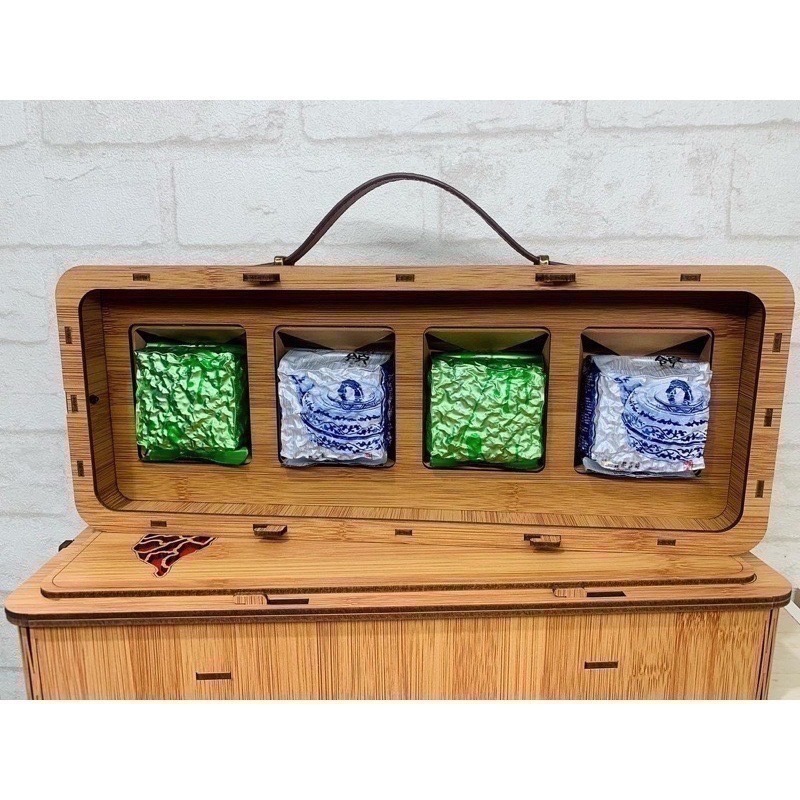 【茶曦子高山茶】「竹紋高節-茶葉禮盒」2兩裝*4（共半斤） ✨茶葉禮盒 大禹嶺 碧綠溪 梨山高山茶-細節圖3