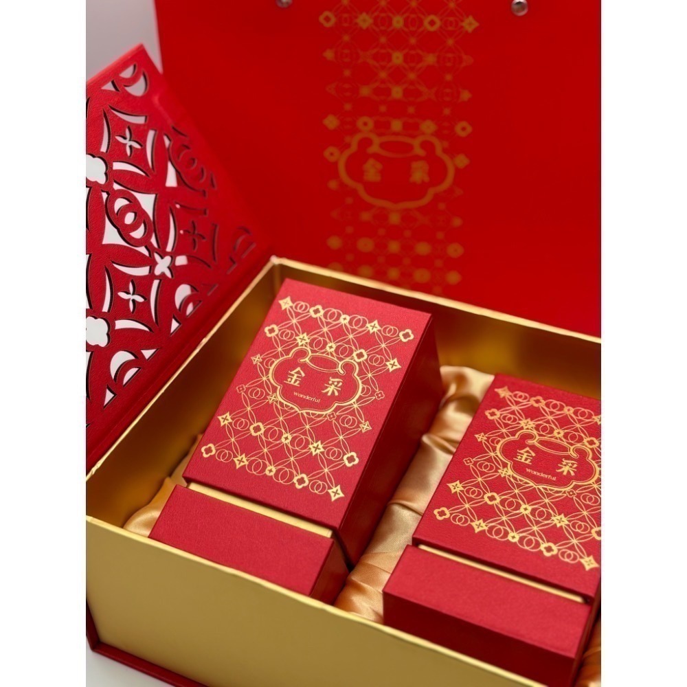 【茶曦子高山茶】「金采臻選禮盒」2兩裝*4（共半斤）✨茶葉禮盒 大禹嶺 福壽梨山 華岡茶 梨山茶-細節圖2