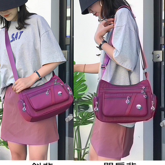 防水七隔層實用女性外出斜背包-細節圖5