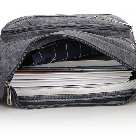 牛津布高質感多格層辦公休閒外出百搭側背包-細節圖2