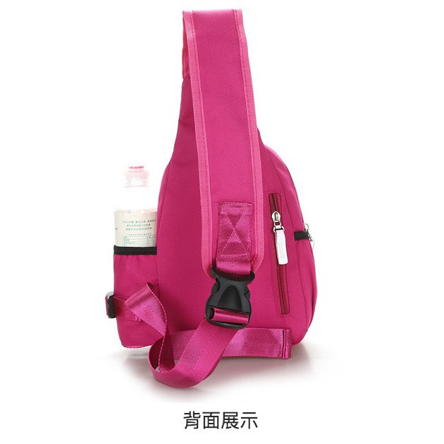 牛津紡女子休閒外出耳機孔水壺胸包-細節圖5