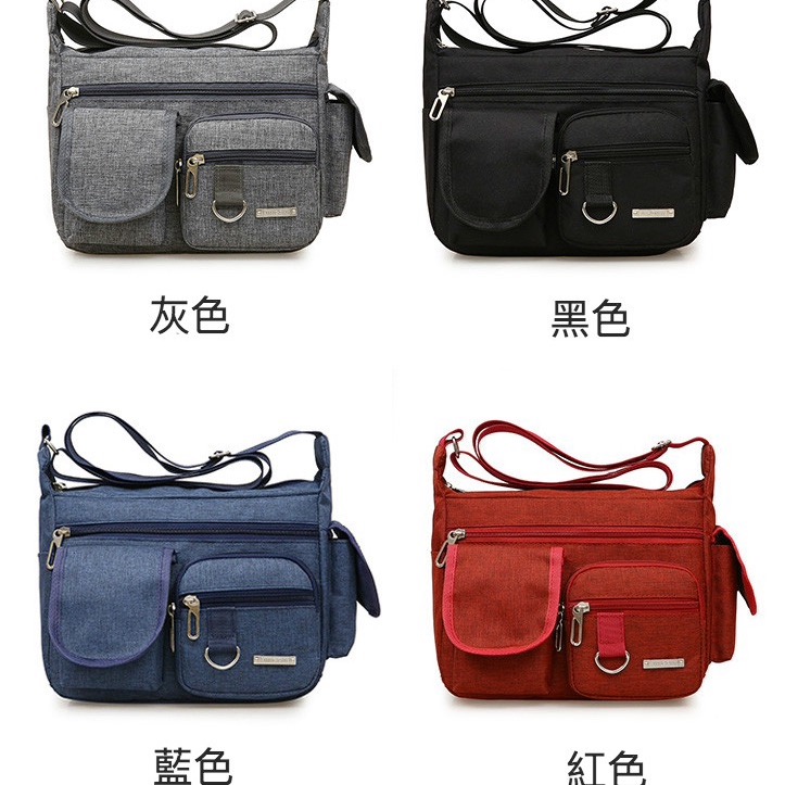 多隔層復古休閒工作斜背包-細節圖8