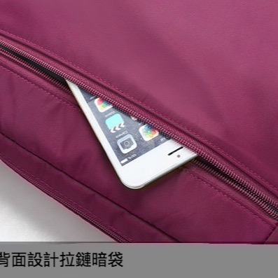 防水多格層實用女生外出斜背包-細節圖3