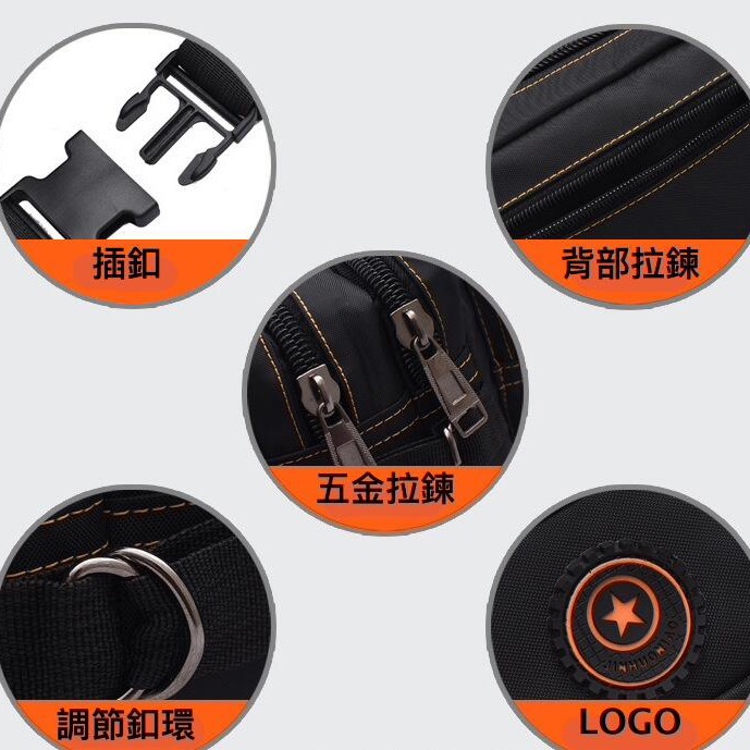 六格層防水外送擺攤收找錢腰包-細節圖2