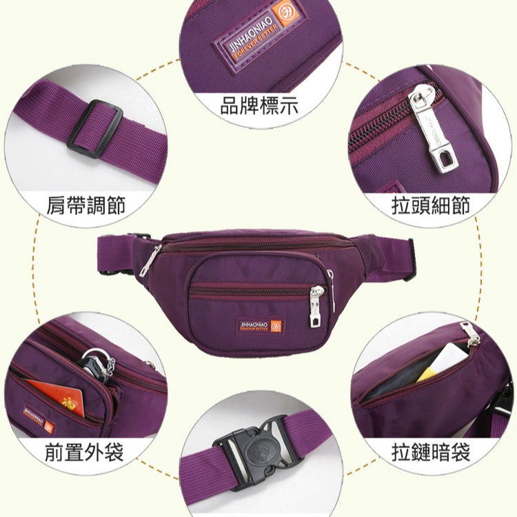【台灣現貨】戶外輕巧男女休閒外出運動腰包-細節圖2
