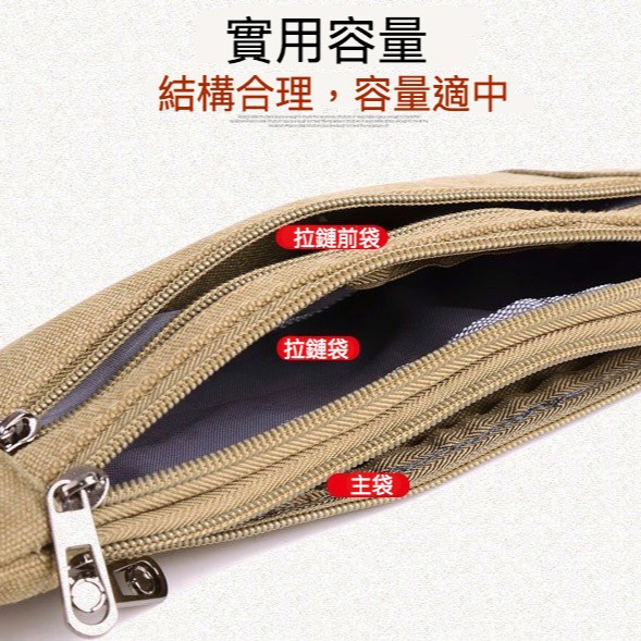 (台灣現貨)帆布耐磨休閒運動簡約百搭胸包-細節圖2