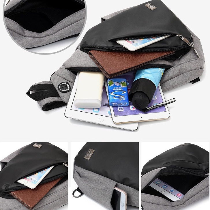 (台灣現貨)情侶約會外出休閒運動水滴形胸包-細節圖2