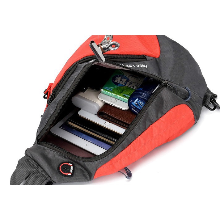 可放1500ML礦泉水超大容量登山運動水滴胸包-細節圖2