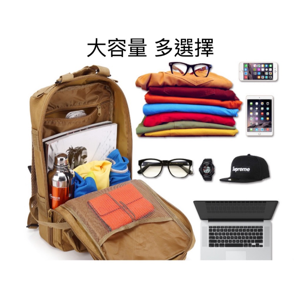 戰術迷彩大容量多格層後背包-細節圖2