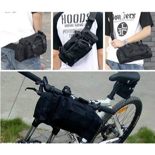 多隔層情侶休閒運動純色百搭戰術胸包-細節圖5