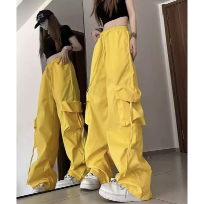 美式復古速乾高腰寬鬆工装裤-細節圖5
