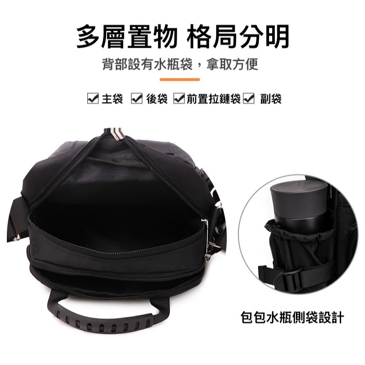 商務休閒登山運動水壺斜背包-細節圖3