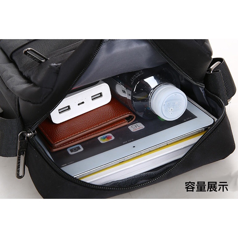 防水純色百搭男女水瓶側背包-細節圖2