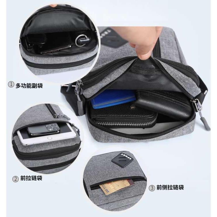 防水牛津布可愛豬鼻子男女側背包-細節圖3