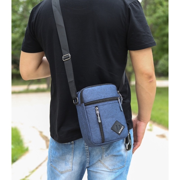 防水牛津布可愛豬鼻子男女側背包-細節圖7