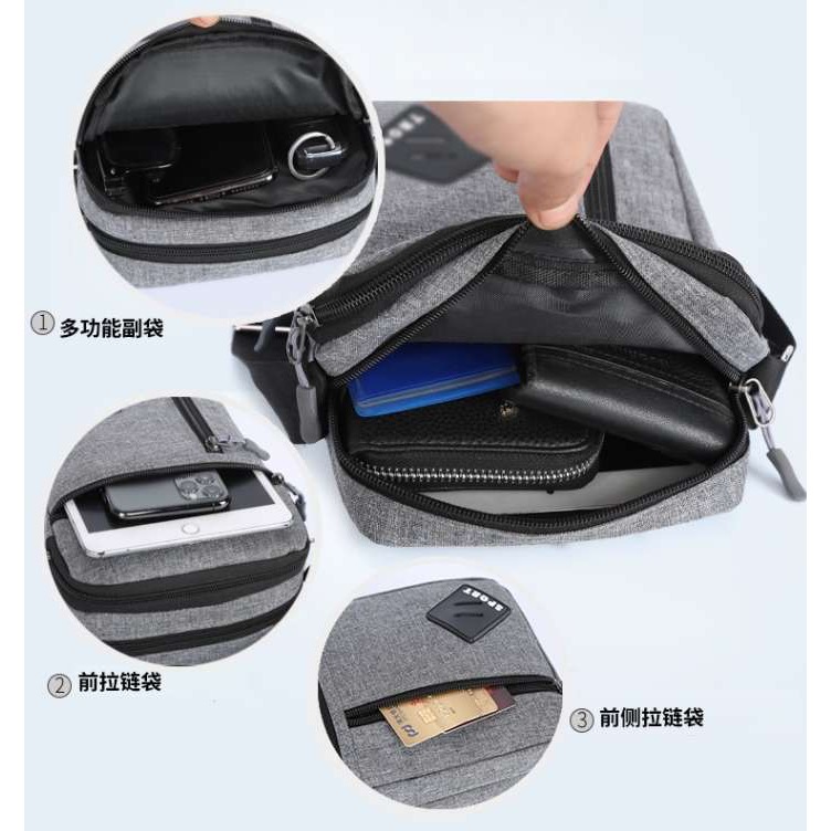 防水牛津布可愛豬鼻子男女側背包-細節圖3