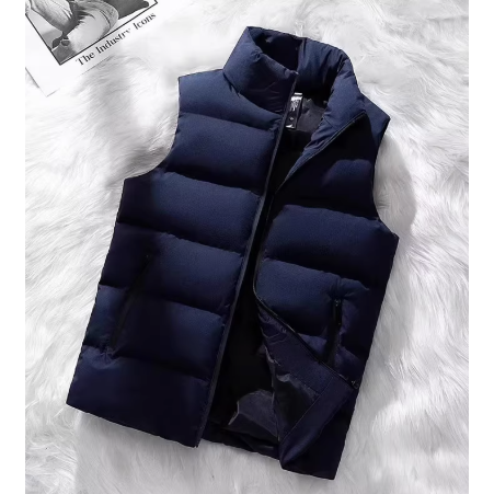 (40~100G)秋冬立領男女休閒百搭羽絨棉背心-細節圖5