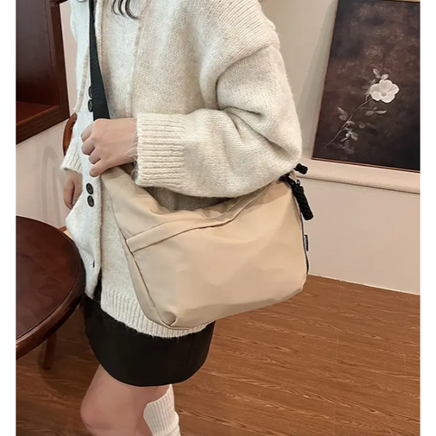 日韓時尚三格層外出簡約餃子包-細節圖7