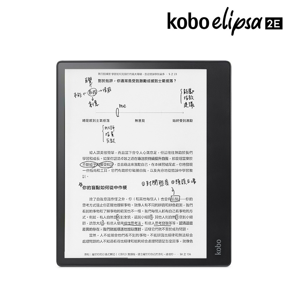 樂天Kobo Elipsa 2E 10.3吋電子書閱讀器 觸控筆二合一套組 黑 32GB-細節圖4