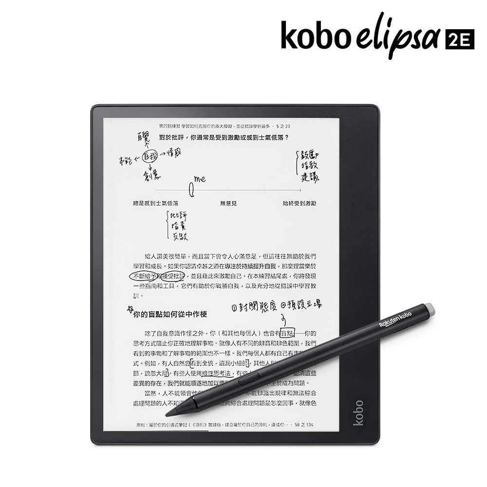 樂天Kobo Elipsa 2E 10.3吋電子書閱讀器 觸控筆二合一套組 | 黑。32GB-細節圖2