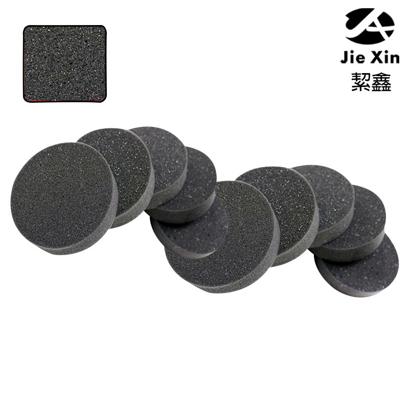 JX絜鑫  汽車美容專用綿 打蠟海綿1入裝 台灣製 黑色 圓綿 高密度 耐用不易破 上蠟 上皮革油 上塑料油 上輪胎油-細節圖7