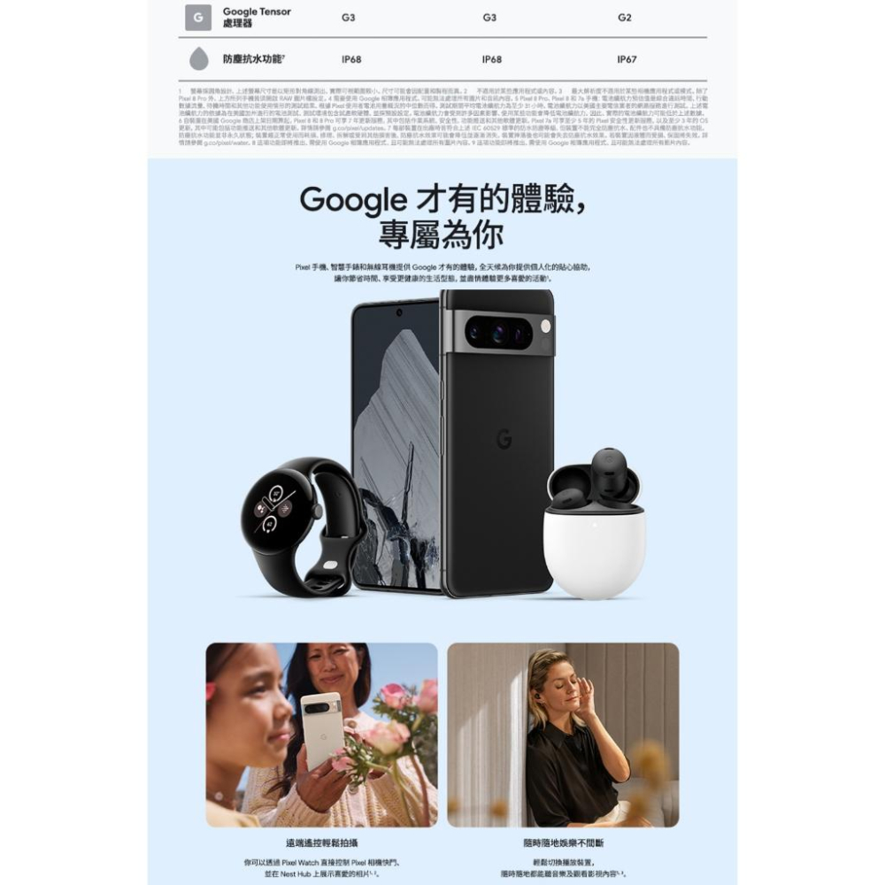 Google Pixel 8 Pro (12GB/128GB)海灣藍 智慧型手機 展示機 二手機 福利機-細節圖3