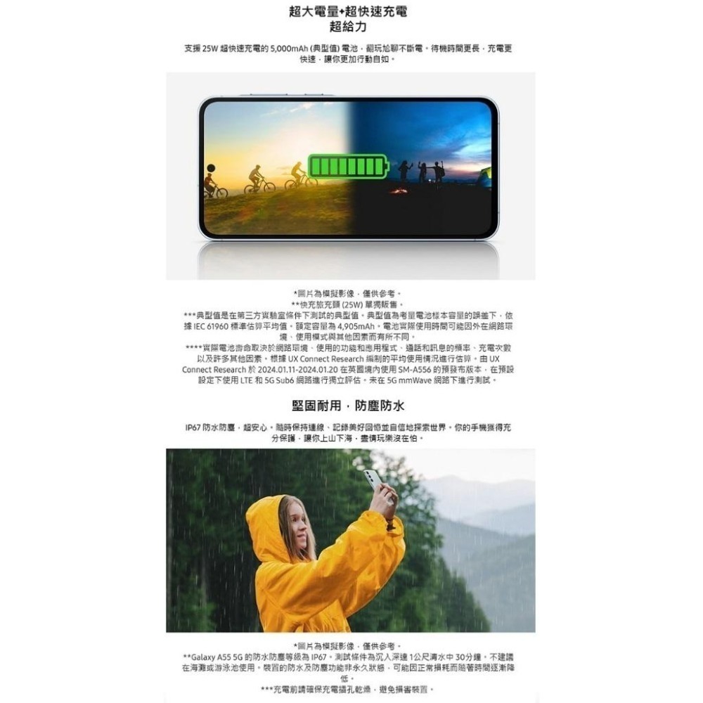 Samsung 三星Galaxy A55 5G (8G/256G) 6.6吋智慧型手機 全新機-細節圖7