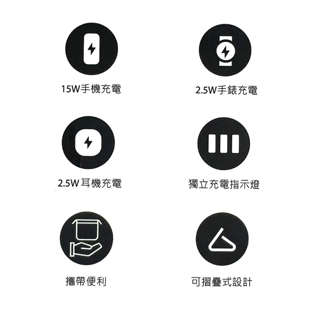 Samsung 三星 ITFIT 無線充電板 摺疊 三合一 ITFITPW09 1年保固-細節圖5