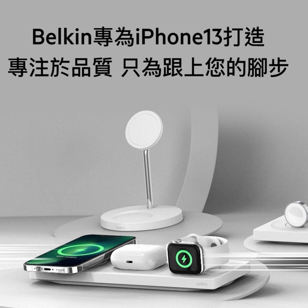 Belkin MagSafe 3合1無線充電板(黑/白)WIZ016dq-細節圖2