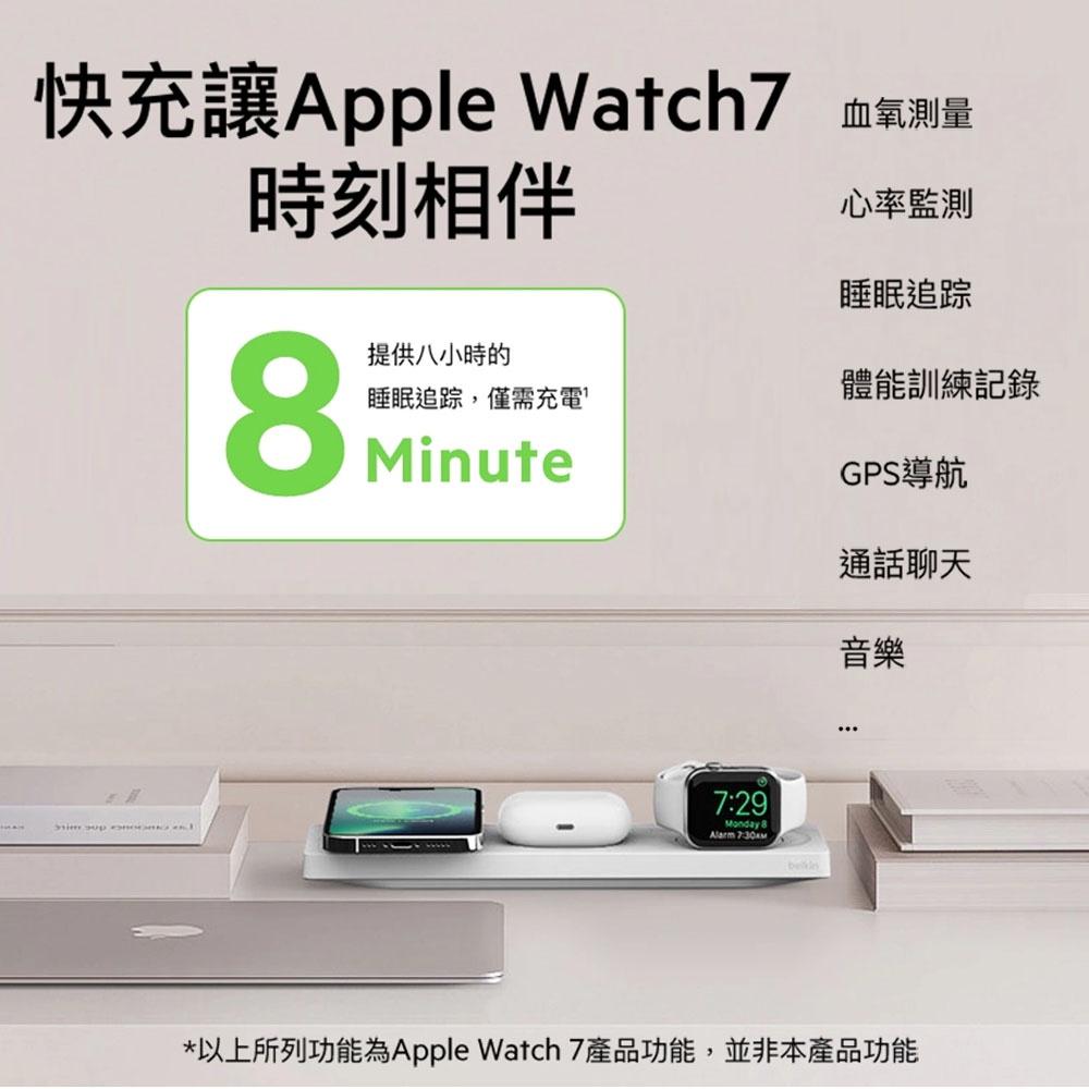 Belkin MagSafe 3合1無線充電板(黑/白)WIZ016dq-細節圖7