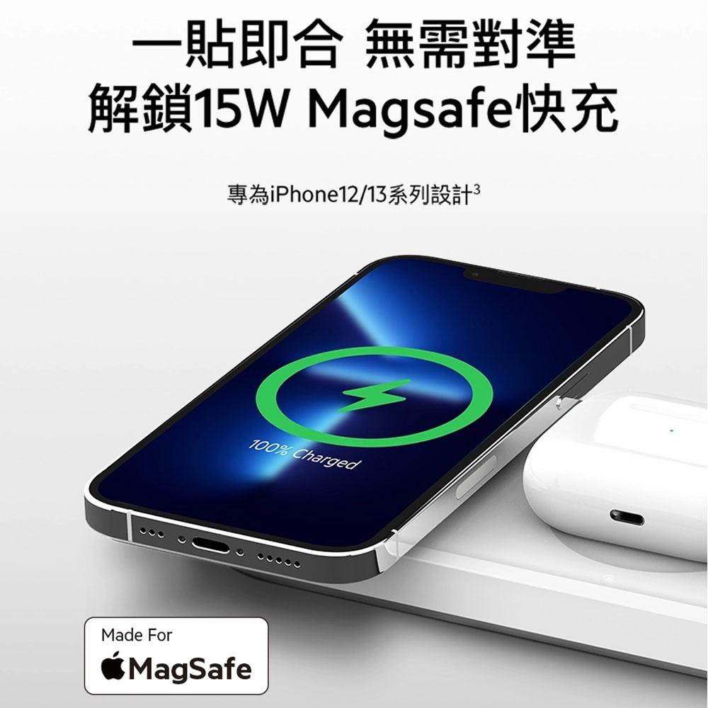 Belkin MagSafe 3合1無線充電板(黑/白)WIZ016dq-細節圖8