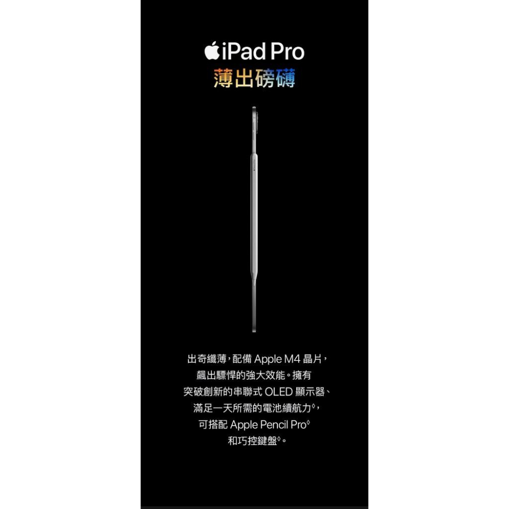 iPad Pro 11吋 M4晶片 Wi-Fi 256G 平板電腦 Apple 2024 全新機-細節圖2