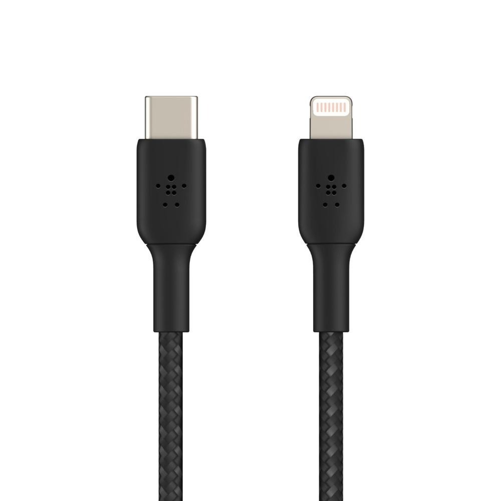 Belkin貝爾金USB-C 轉 Lightning 編織傳輸線1公尺/2公尺 CAA004bt-細節圖4