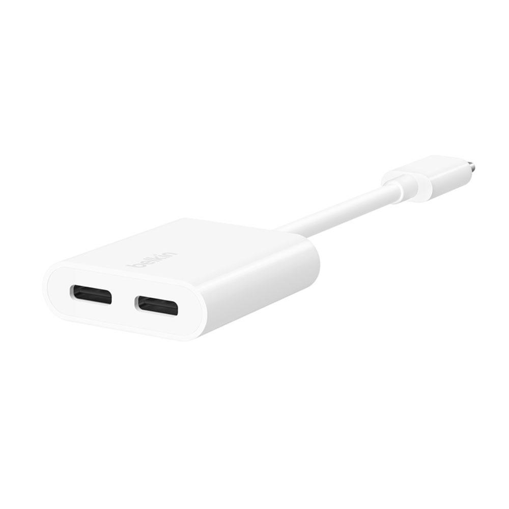 Belkin USB-C 音訊+充電轉接器(白)F7U081btWH 適用IPHONE15充電音訊-細節圖3