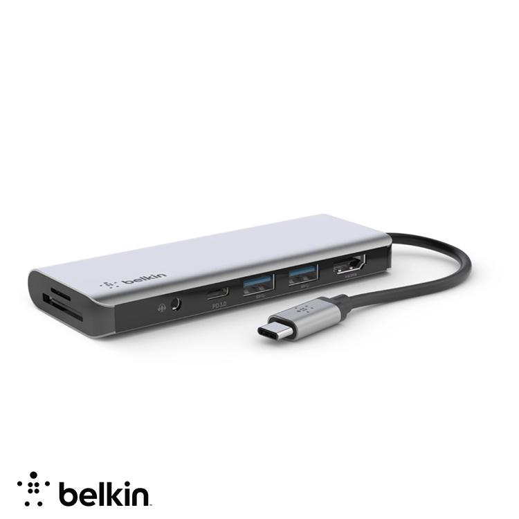 Belkin  USB-C 7合1 多媒體集線器 AVC009btSGY - Micro SD卡槽-細節圖7