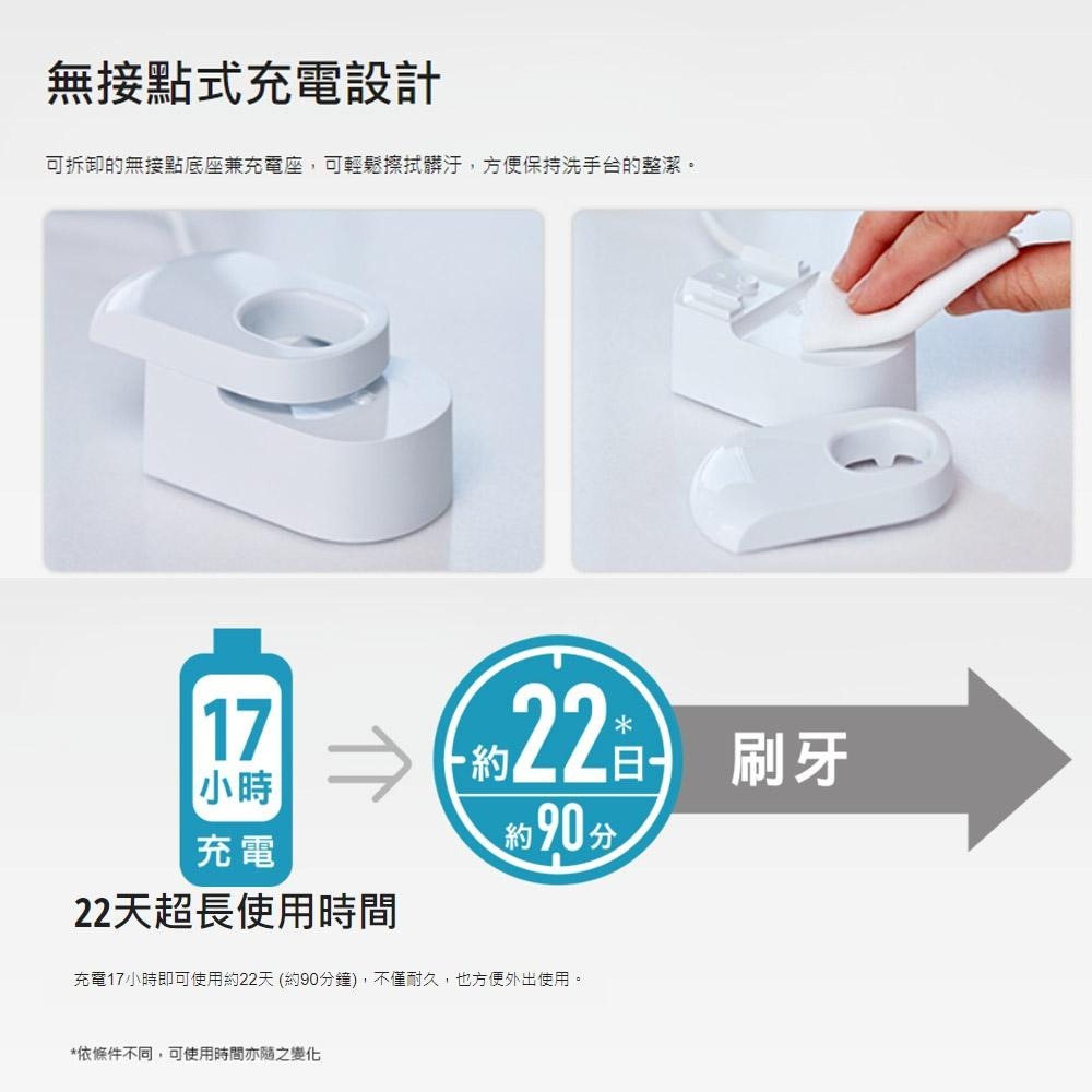 Panasonic國際牌 音波電動牙刷 EW-DL34-W 電動牙刷-細節圖4