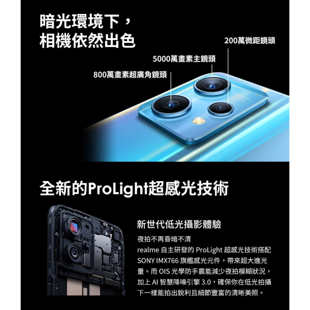 Realme 9 Pro+ 5G (8G/256G)星際銀/極光綠 智慧手機 福利品【台灣官方認證福利機】-細節圖4