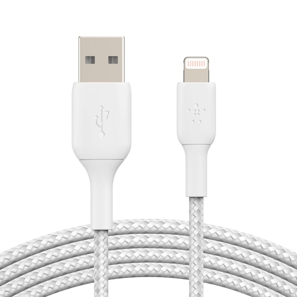 Belkin USB-A 轉 Lightning編織傳輸線1公尺/2公尺/3公尺 充電線 CAA002bt-細節圖3