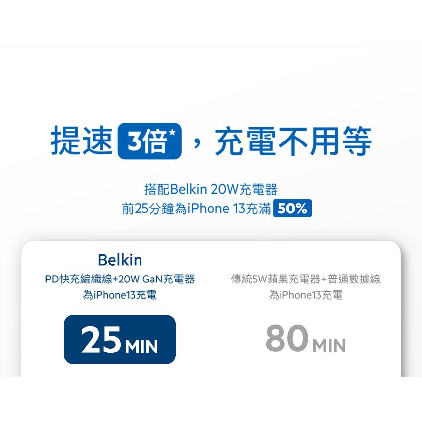 Belkin BOOST↑CHARGE PRO Flex USB-C轉Lightning傳輸線(1M)CAA011bt-細節圖7