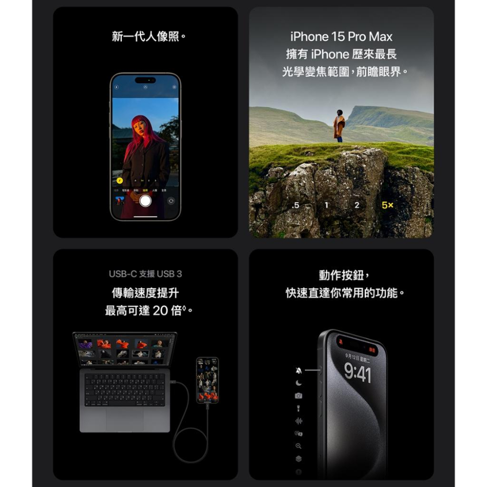 APPLE iPhone 15 Pro Max 1T 福利品 福利機-細節圖3